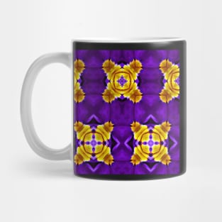 Royal Purple Violet Primrose With Gold Pattern 12 Mug